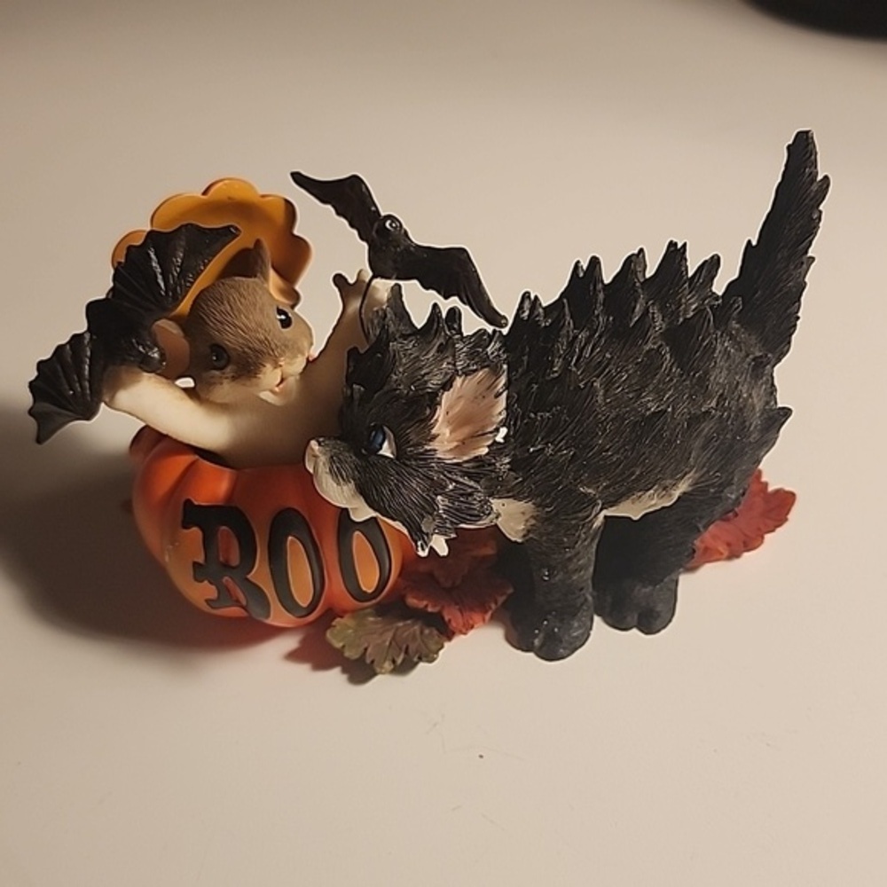 Charming Tails Don't Be A Scaredy Cat Have Fun Halloween Figurine NWT Box 2007 F - Picture 5 of 16